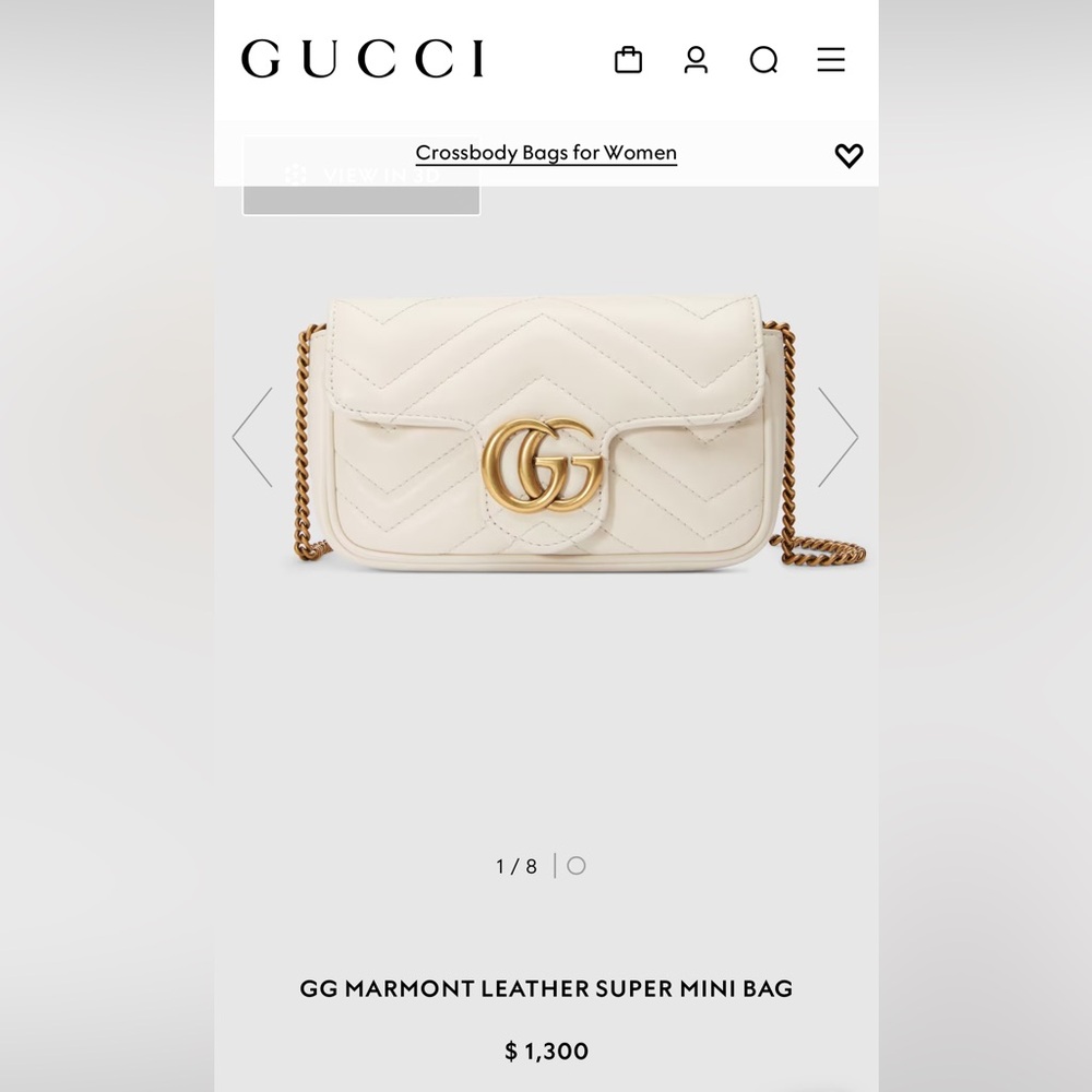 GG MARMONT LEATHER SUPER MINI BAG